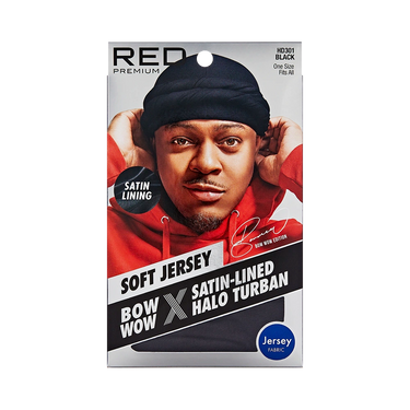 RED by Kiss Bow Wow X Satin-Lined Halo Turban – Black HD301 - ANNS BEAUTY SUPPLY